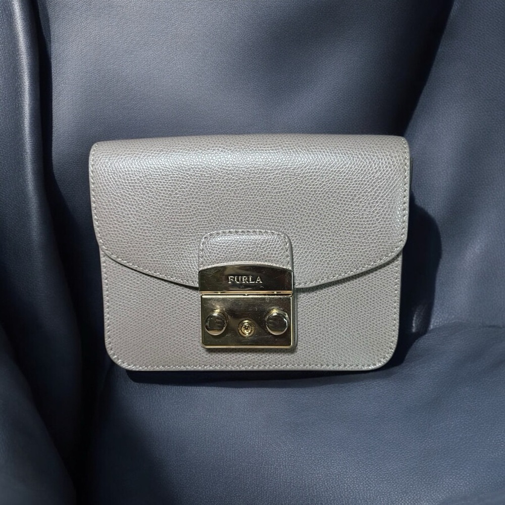 Furla Silver Metropolis Mini Bag